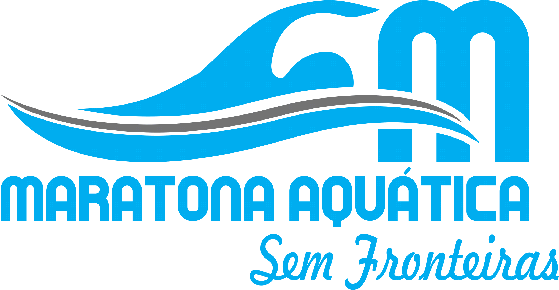 Logo maratona aquatica sem fronteiras